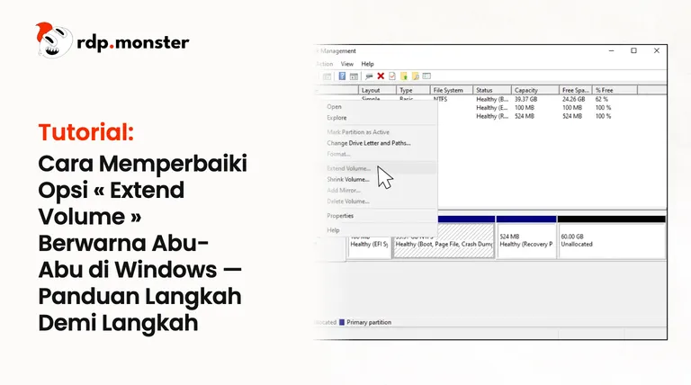 Cara Memperbaiki Opsi « Extend Volume » Berwarna Abu-Abu di Windows: Panduan Langkah Demi Langkah