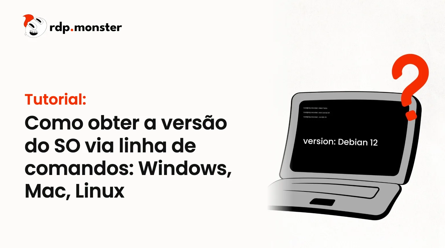 Como obter a versão do SO via linha de comandos: Windows, Mac, Linux